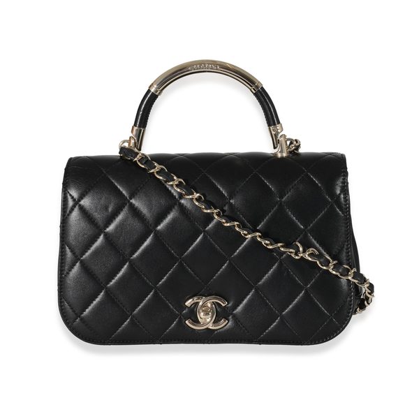 Chanel 17P Black Lambskin Chic Carry Flap Bag - Picture 1 of 7